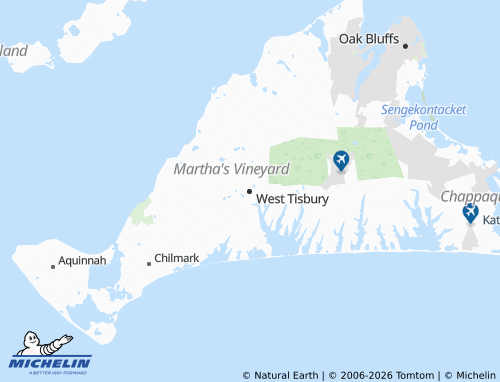 Kaart MICHELIN West Tisbury - ViaMichelin