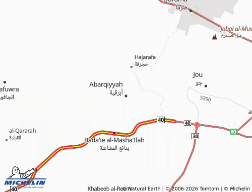 MICHELIN Abraqiyah map - ViaMichelin