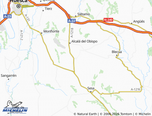MICHELIN Argavieso map - ViaMichelin