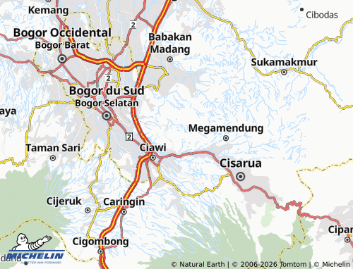 MICHELIN Gunung Geulis map - ViaMichelin