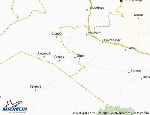 Mappa MICHELIN Güre - ViaMichelin