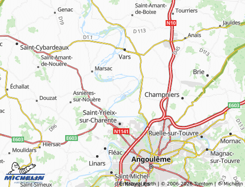 Mappa MICHELIN Vindelle - ViaMichelin