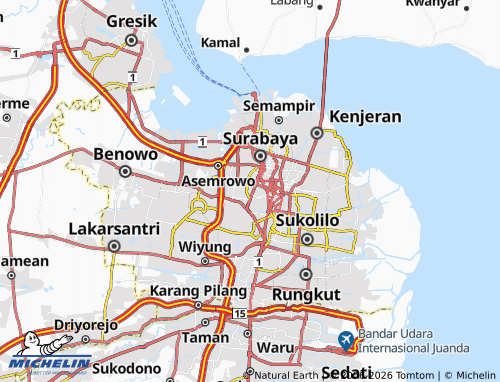MICHELIN Sawahan map - ViaMichelin