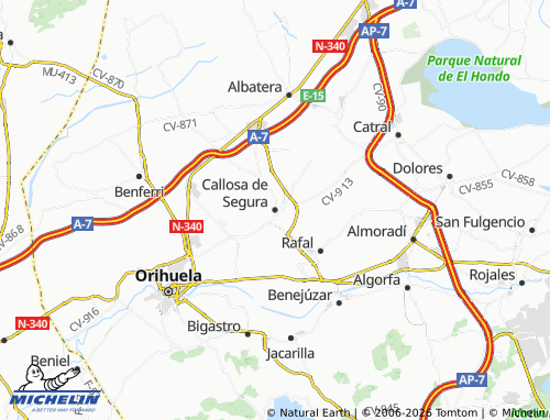 Mapa MICHELIN Callosa de Segura - ViaMichelin