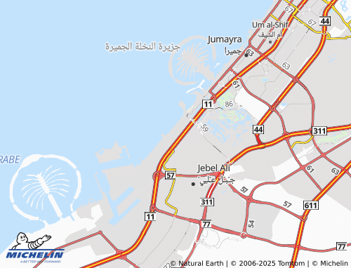 MICHELIN Jabal Ali Second map - ViaMichelin