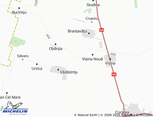 MICHELIN Vădastra map - ViaMichelin