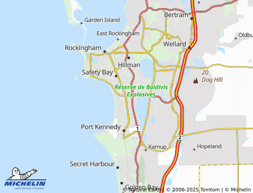 MICHELIN Warnbro map - ViaMichelin