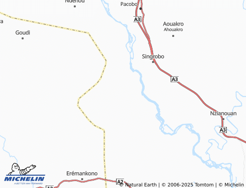 MICHELIN Sokrogbo map - ViaMichelin