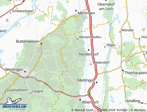 MICHELIN Ortlfingen map - ViaMichelin
