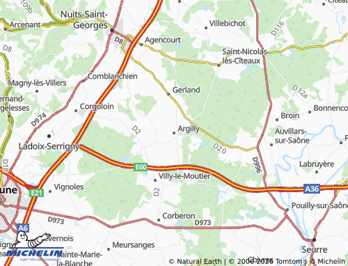 Mappa MICHELIN Argilly - ViaMichelin