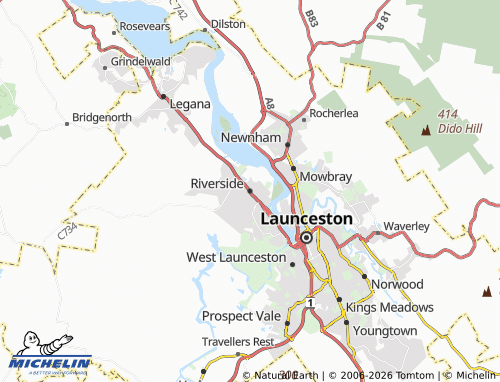 Mapa MICHELIN Riverside - ViaMichelin
