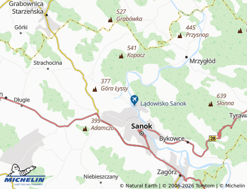 MICHELIN Trepcza map - ViaMichelin