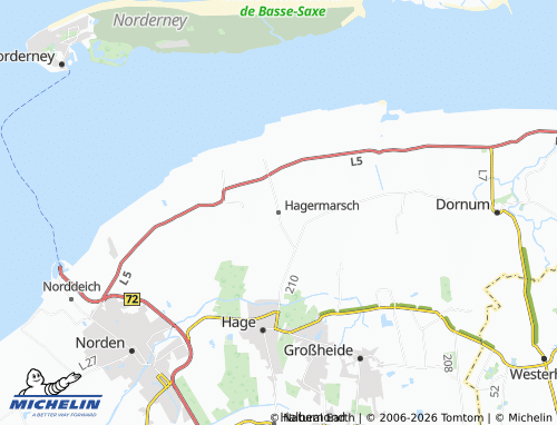 MICHELIN Hagermarsch map - ViaMichelin
