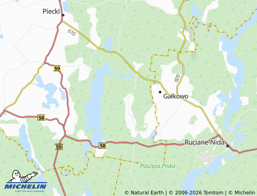 MICHELIN Krutyń map - ViaMichelin