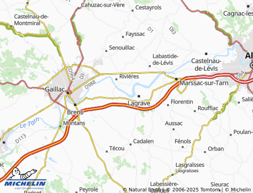 Carte MICHELIN Touni - ViaMichelin