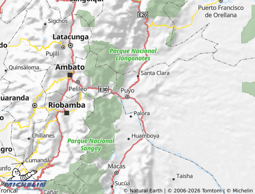 MICHELIN Pastaza map - ViaMichelin