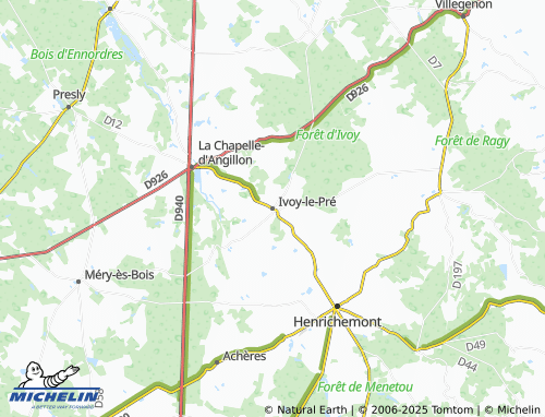 MICHELIN Ivoy-le-Pré map - ViaMichelin