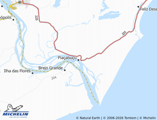 Mappa MICHELIN Piaçabuçu - ViaMichelin