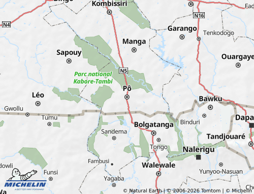 Mappa MICHELIN Nahouri - ViaMichelin