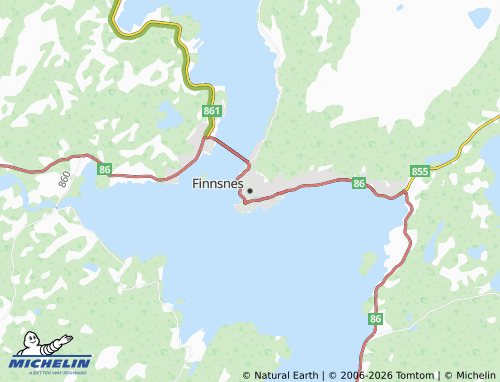 Mapa MICHELIN Finnsnes - ViaMichelin
