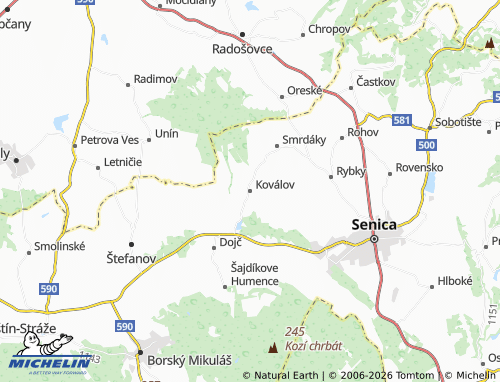 MICHELIN-Landkarte Koválov - ViaMichelin
