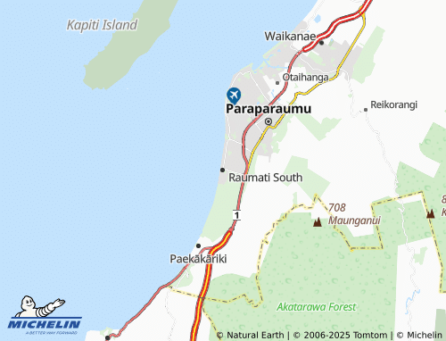 MICHELIN Raumati South map - ViaMichelin