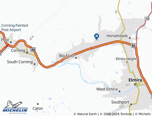 Mapa MICHELIN Big Flats - ViaMichelin