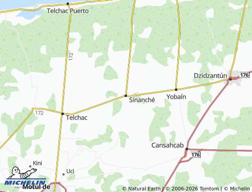 MICHELIN-Landkarte Sinanché - ViaMichelin
