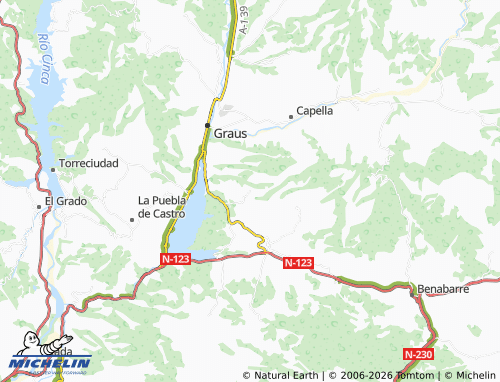 MICHELIN La Puebla de Mon map - ViaMichelin