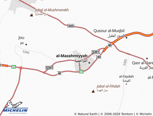 MICHELIN-Landkarte al-Wuroud - ViaMichelin