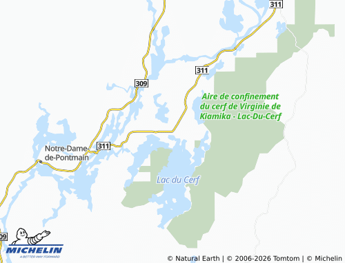 Kaart MICHELIN Lac-du-Cerf - ViaMichelin