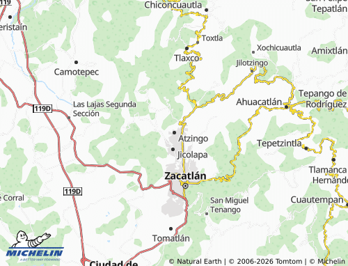 Mappa MICHELIN Atzingo - ViaMichelin