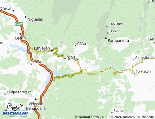 MICHELIN Órgiva map - ViaMichelin