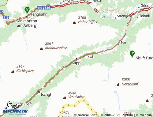 Mapa MICHELIN Kappl - ViaMichelin
