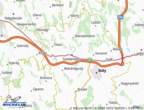 Carte MICHELIN Szederkény - ViaMichelin