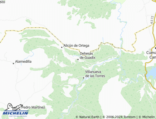 Mapa MICHELIN Dehesas de Guadix - ViaMichelin