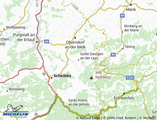 MICHELIN Sankt Georgen an der Leys map - ViaMichelin