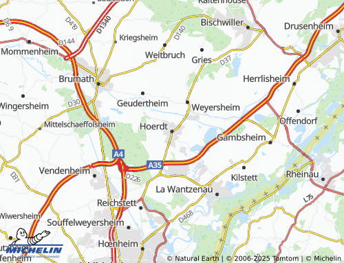 Carte MICHELIN Hoerdt - ViaMichelin