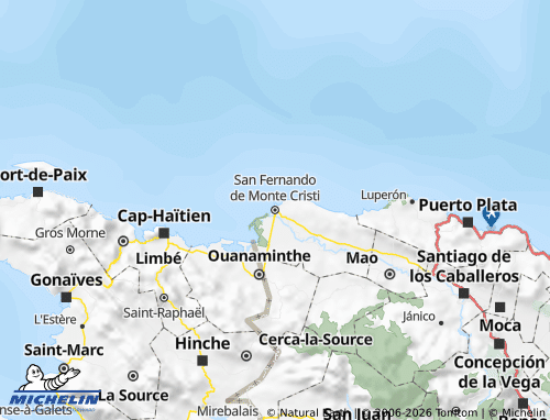 MICHELIN Monte Cristi map - ViaMichelin