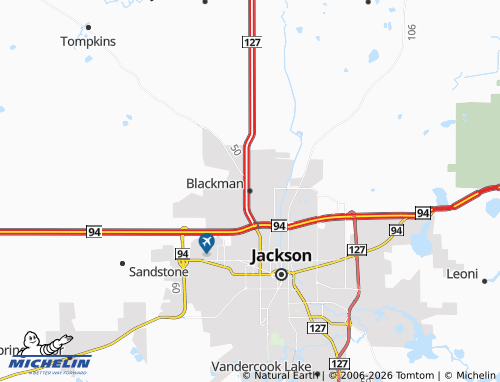 Mappa MICHELIN Blackman - ViaMichelin