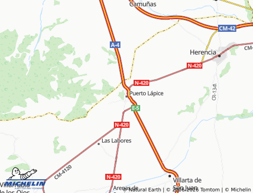 MICHELIN Puerto Lápice map - ViaMichelin