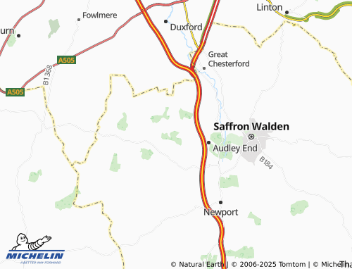 MICHELIN Littlebury Green map - ViaMichelin