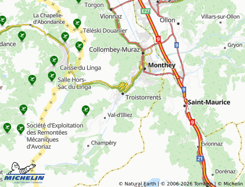 Carte MICHELIN Troistorrents - ViaMichelin