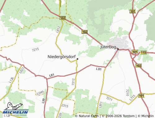 MICHELIN Niedergörsdorf map - ViaMichelin