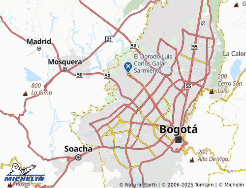 MICHELIN La Laguna Fontibón map - ViaMichelin