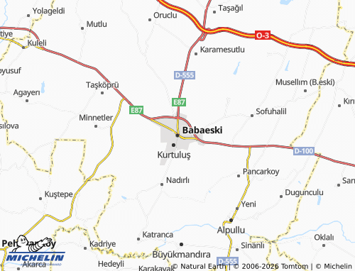 MICHELIN Babaeski map - ViaMichelin
