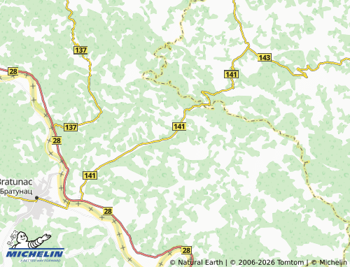 MICHELIN Gornja Ljuboviđa map - ViaMichelin