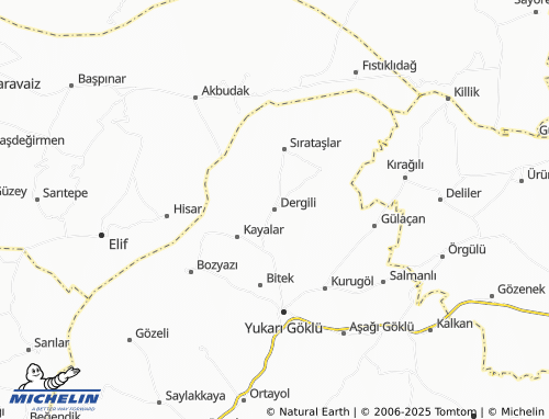 MICHELIN Dergili map - ViaMichelin