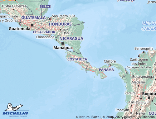 MICHELIN-Landkarte Costa Rica - ViaMichelin
