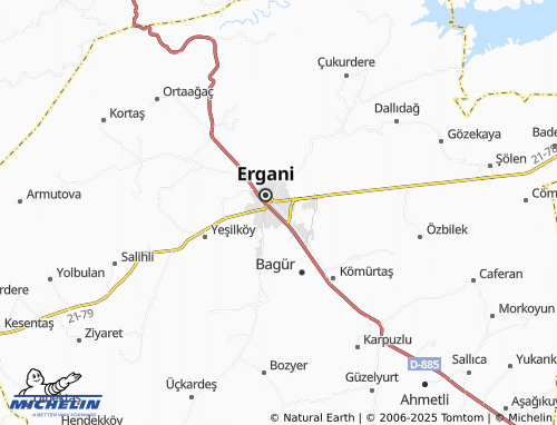 MICHELIN Sanayi map - ViaMichelin